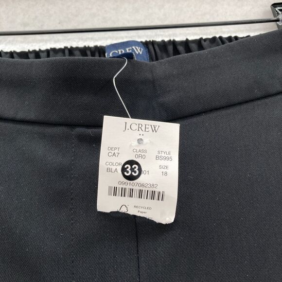 J.Crew Jamie Ankle Pants Women's Plus 18 Pull On Tapered Black Stretch Fabric‎ - Picture 4 of 13